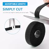 URAQT 15mm x 10m Fastening Tape Hook and Loop Cable Ties Reusable Black view 3