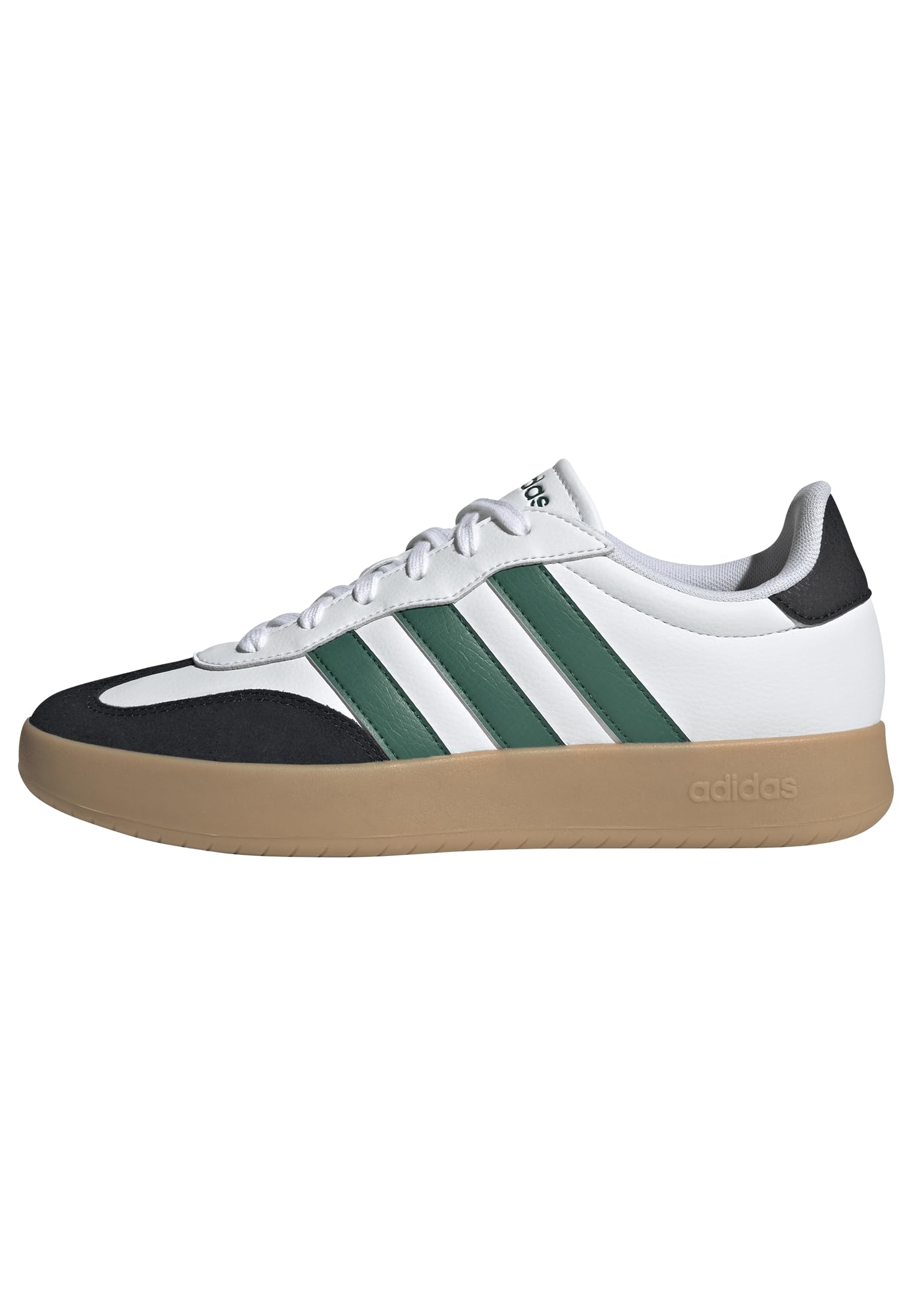 Adidas Men's Barreda, White/Collegiate Green/Black, 4 Image