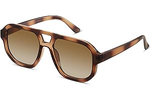 livho Trendy Polarized Square Aviator Sunglasses Women Men Square Eyewear Frame, Retro Sun Glasses for Women Men 2024 Shades