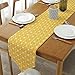 ColorBird Diamond Checkered Table Runner Cotton Linen Runners for Kitchen Dining Living Room Table Linen Decor (12 x 70 Inch, Yellow)