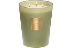 M&SENSE Eucalyptus & Cedarwood Scented Candle, 35oz Large Candle All Natural Soy Wax for Home, 3 Wick Stress Relief Aromather