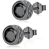 Stud Earrings 925 Sterling Silver Stud Earrings for Mens Womens Pierced Mens Earrings Jewelry Gift for Father's Day Gifts