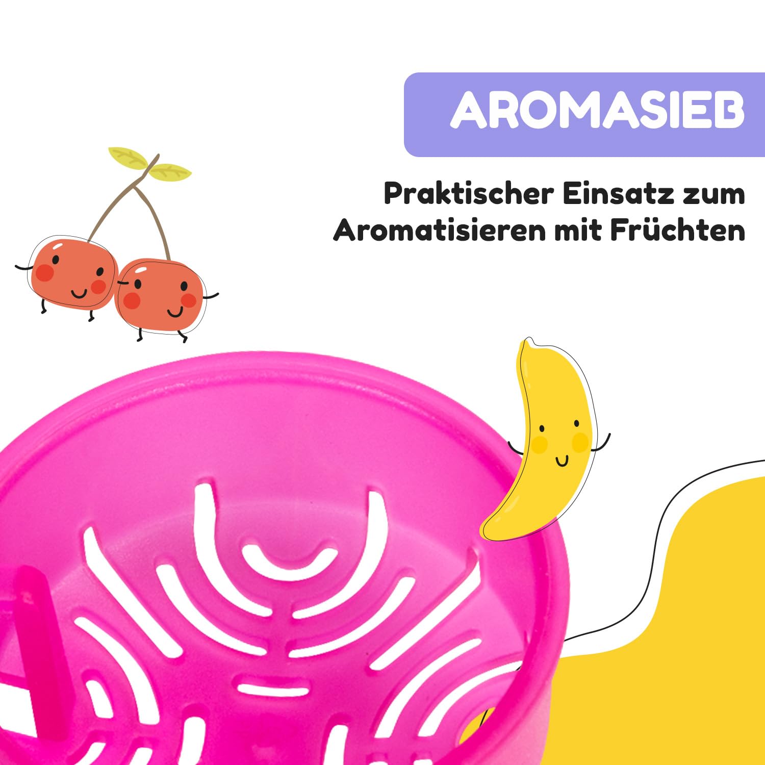 schmatzfatz Kinder Trinkflasche 400ml, Sport für Schule Kindergarten, 1-Klick Verschluss, Geschmacksneutrale Wasserflasche, Auslaufsicher mit Fruchteinsatz, BPA-Frei 5