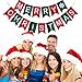 Merry Christmas Banner Christmas Party Garland Bunting Sign for Holiday Party Decoration Favors
