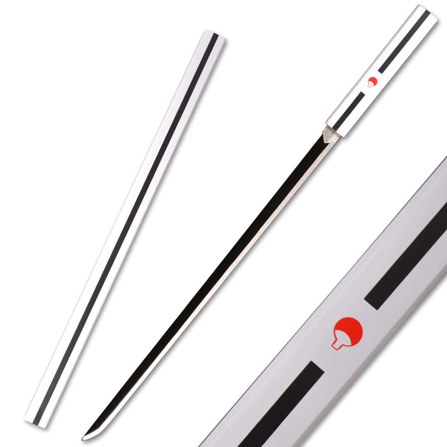 Japanese Anime Cosplay Swords,Uchiha Sasuke Sword With Family Crest,Bamboo Ninja Sword,About 100CM,For Role Playing and Collection