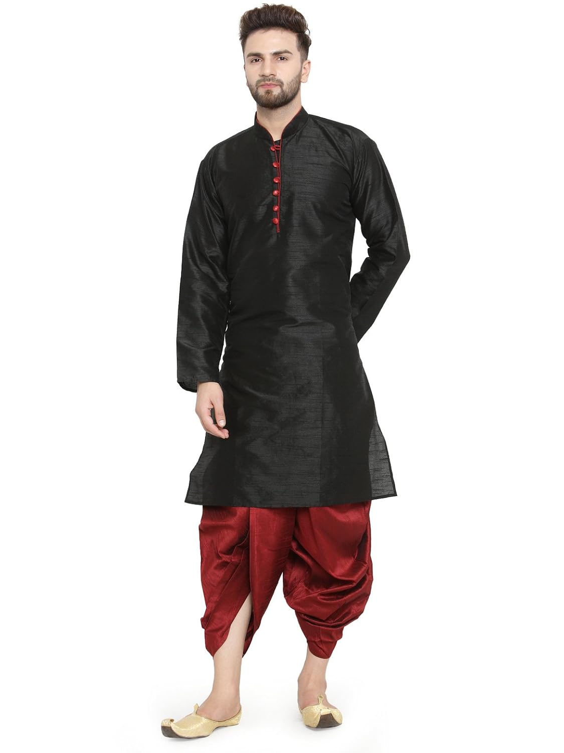 ben martin dupion silk kurta dhoti for men(bmw-aaa-123)