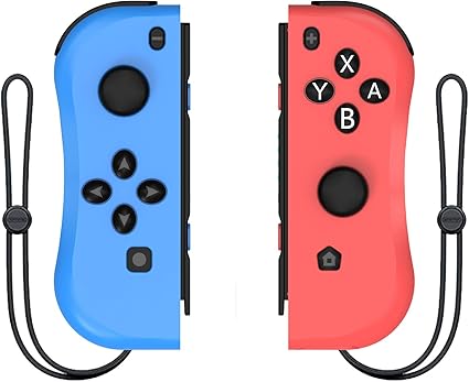 Amazon Co Jp Hohon Joycon コントローラー交換用 Nintendo Switch用 L R ワイヤレスゲームパッド Ns Joy Conコントローラーの代わりに リストストラップと充電ケーブル付きスイッチリモートコントローラー レッド ブルー パソコン 周辺機器