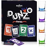 Swooc DUNZO - Hydrating Version of Classic Card Game with 4 Unbreakable Glasses - Draw Two, Skip, Reverse, Get Loco - Fun Party Game &amp; Funny Gifts - Card Games