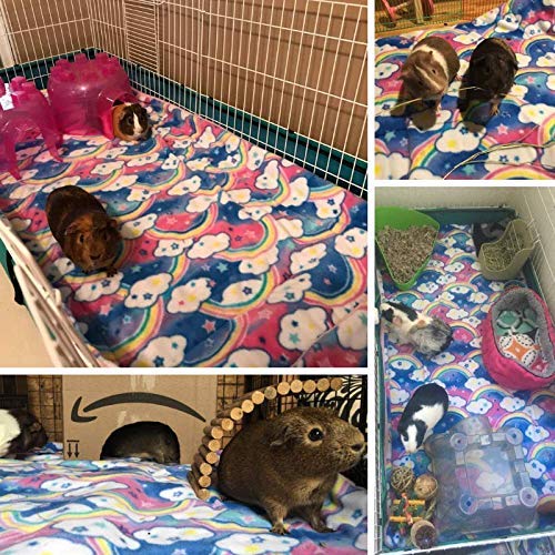 Guinea Pig Fleece Cage Liner for Midwest Habitat | Guinea Pig Bedding | Guinea Pig Fleece | Rainbows