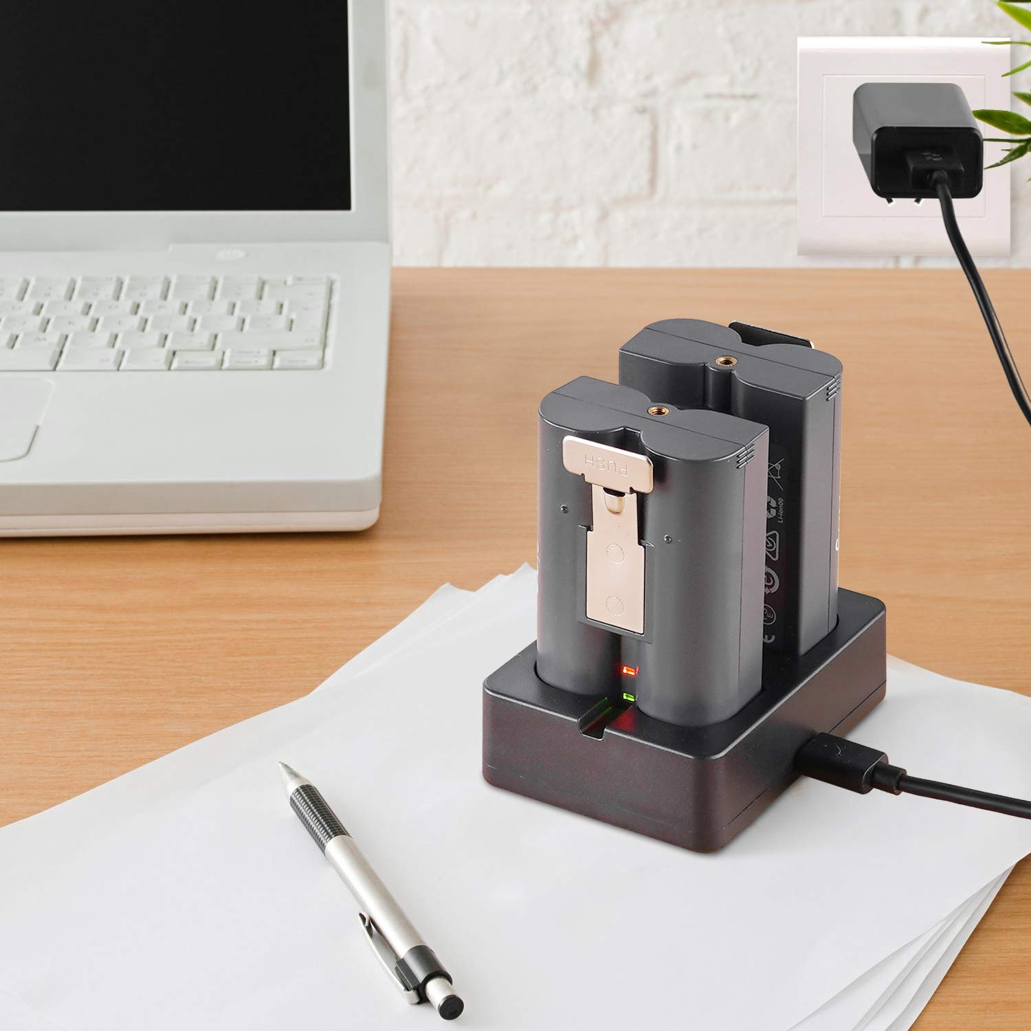 Ring Battery Charger, Dual Port Charging Station for Ring Spotlight Cam