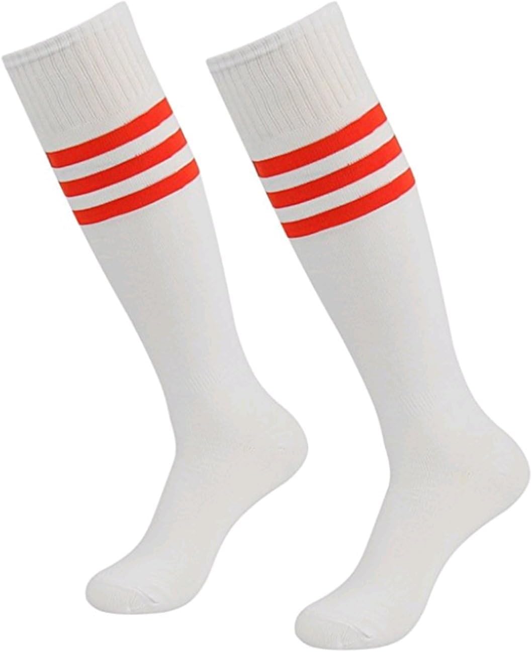 Calcetines Rayas Rojas Y Blancas Westeng 2par Long-barreled Rayas Calcetines de Animadora de Fútbol