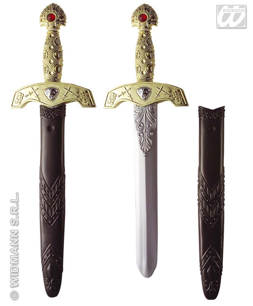 Royal Sword withScabbard 45cm Swords Novelty Toy Weapons & Armour for Fancy Dress Costumes Accessory