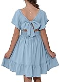 blibean Girls Summer Tie Back Dress Tween Kids