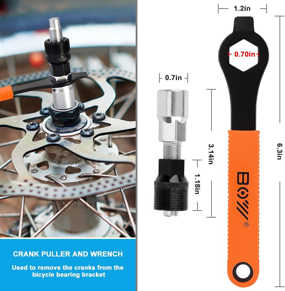 ACETOP Bike Tool kit, Including Bicycle Crank Removal Tool + 3 in 1 Bike Cassette Removal Tool + Bottom Bracket Remover + Rotor Lockring Removal Tool + Bike Pedal Wrench, Practical Repair Tool : Sports & Outdoors