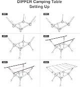 OneTigris Dipper Camping Table Lightweight Folding Table with Mesh Storage 66lb view 8