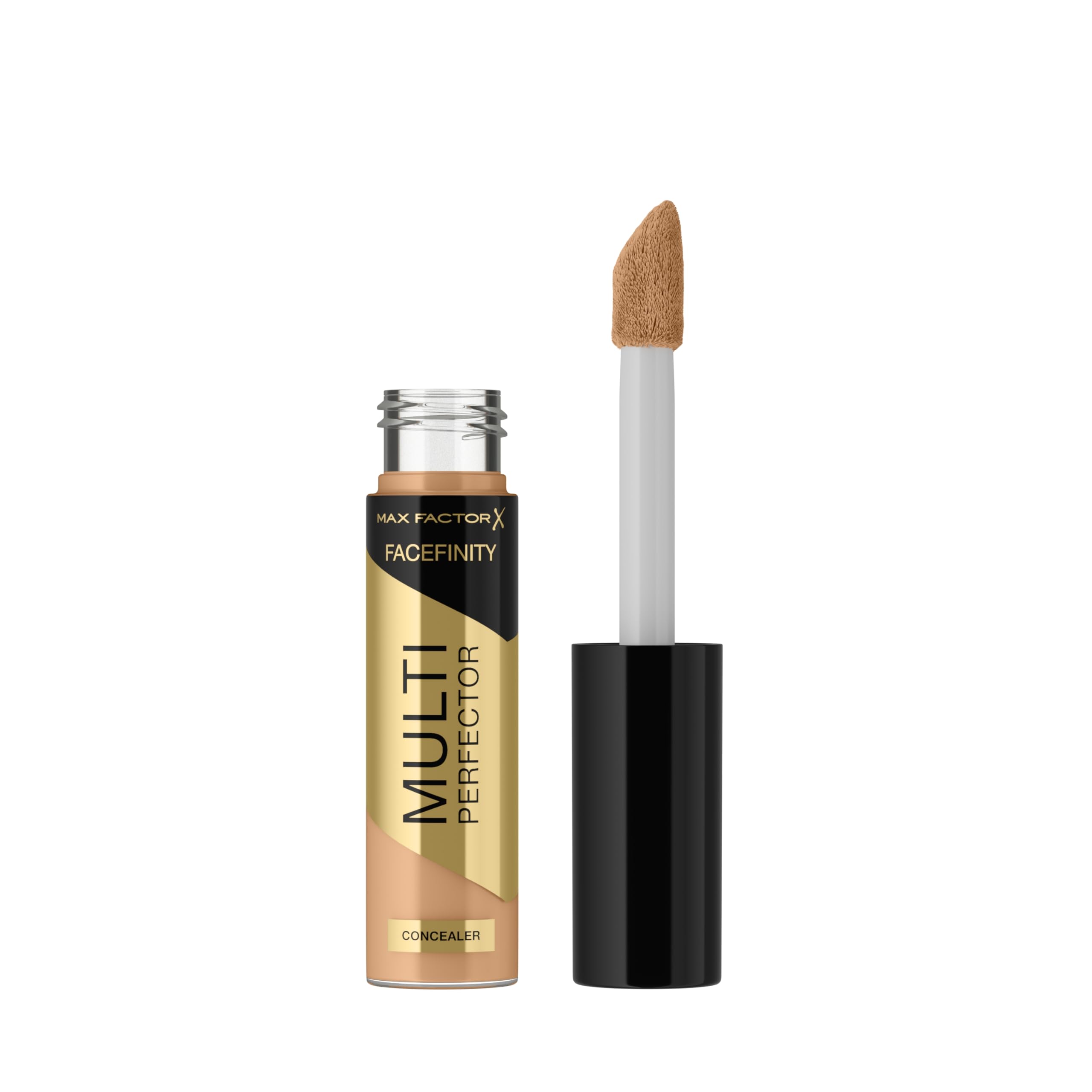 Max Factor Facefinity Multi-Perfector Concealer, All In One, Conceal Imperfections, Instant Brightening, Natural Finish, Lightweight, Vegan, Customisable Coverage - 4N, 11ml