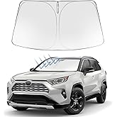 Proadsy 2025 Upgrade Front Windshield Sun Shade Foldable Sunshade Protector Custom Fit 2019-2025 RAV4 SUV Crossover LE XLE Pr