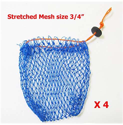 KUFA Sports Crab Bait Bag 4pcs Combo (380D/15,Stretched mesh Size 3/4"; BAG-1x4) - Thumbnail 4