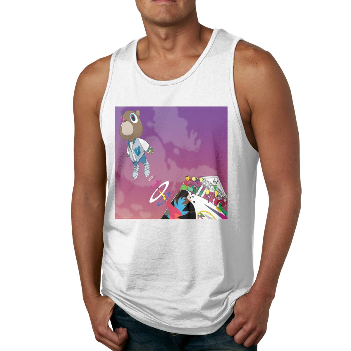  S Kanye West Bear Summer Running Sleeveless Tanks Top T Shirt