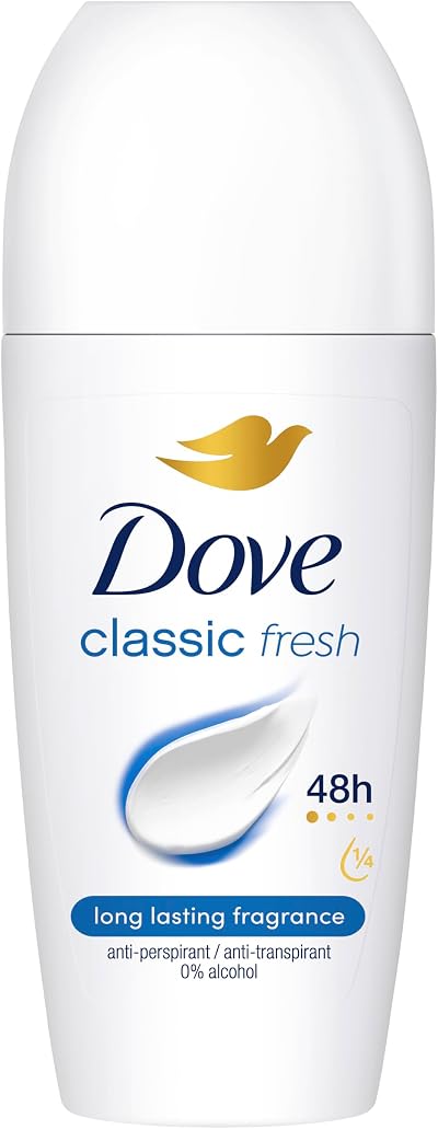 Dove Classic Anti-Perspirant Roll On Women 6x50 ml 0% Alcohol 24h Sweat