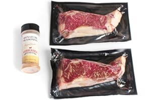 Nebraska Star Beef All Natural USDA Prime Aged Angus New York Strip with Signature Seasoning (2x 12oz USDA Prime NY Strips, 1x Bottle of Signature Seasoning)