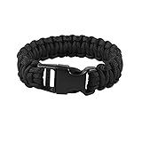 Rothco Deluxe Paracord Bracelet, Black, 8'' Size