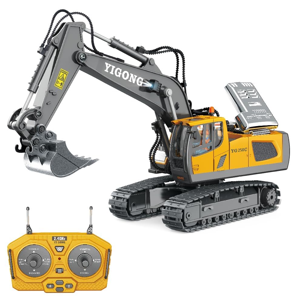 ADTHLIER Remote Control Excavator Toy, Suitable for Children Aged 8-12. (Excavator-Zz-4)