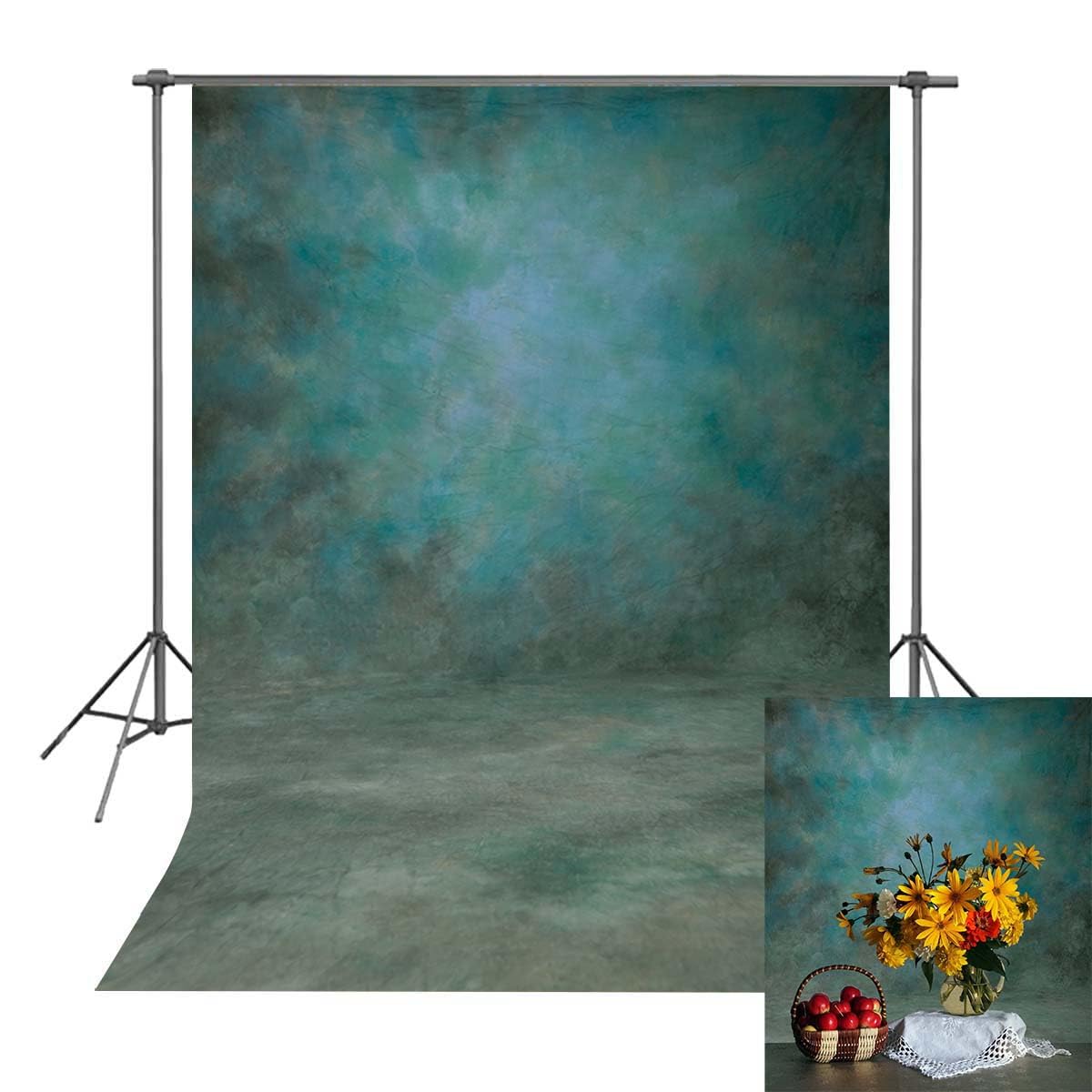 6x8ft Abstract Photography Backdrop Microfiber Retro Green Portrait Photography Photo Background Studio Props