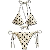 Star Polka Dot Bikini Set – String Swimsuit for Women – Halter String Triangle Beach Two-Piece Bathing Suit