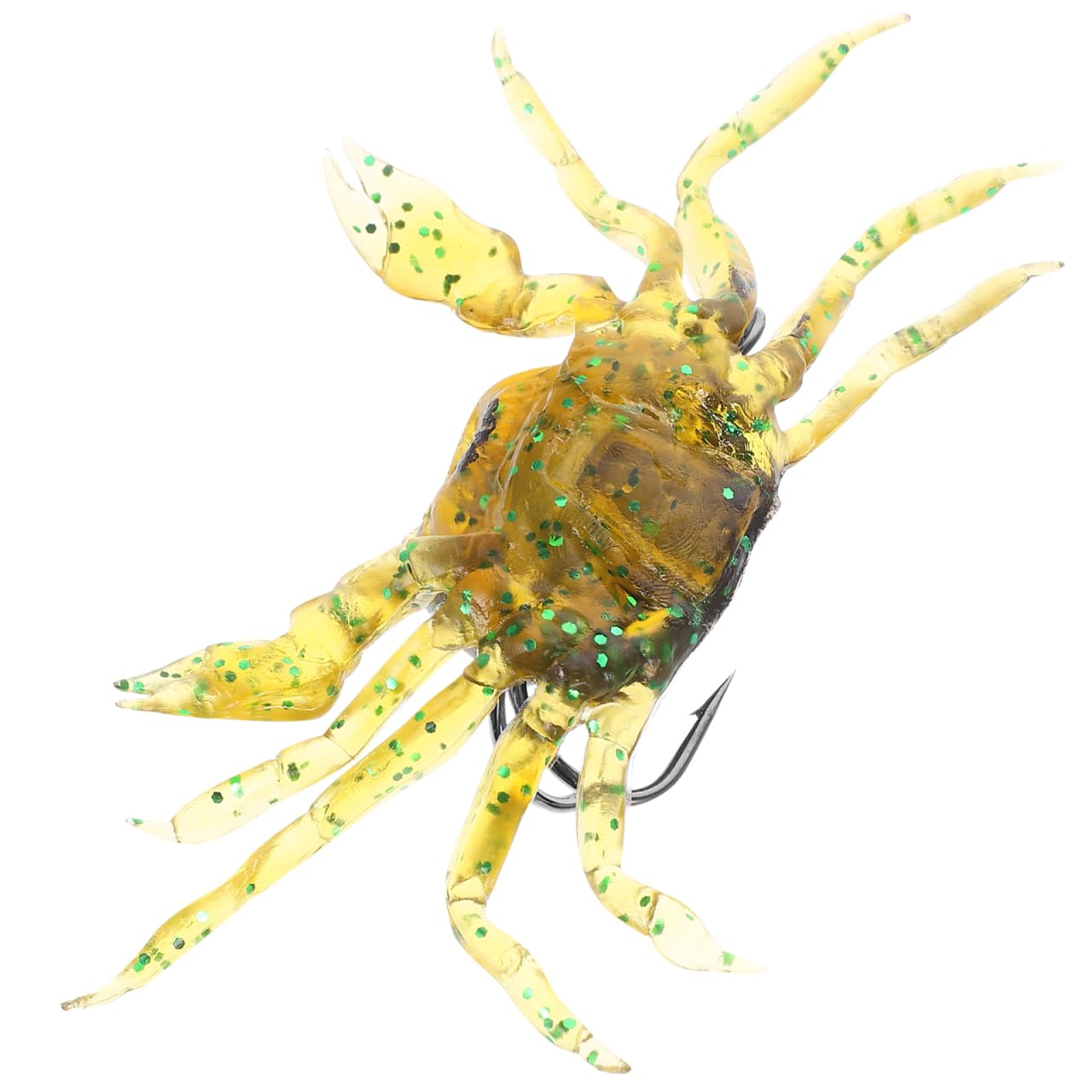 WINOMO Realistic Crab Figurine Models Artifical Plastic Crab Hand Painted Small Crab Figures Realistic Crab Artificial Crab Baits, Crab Lure with Sharp Hooks, fishing gear - bionic swimming bait