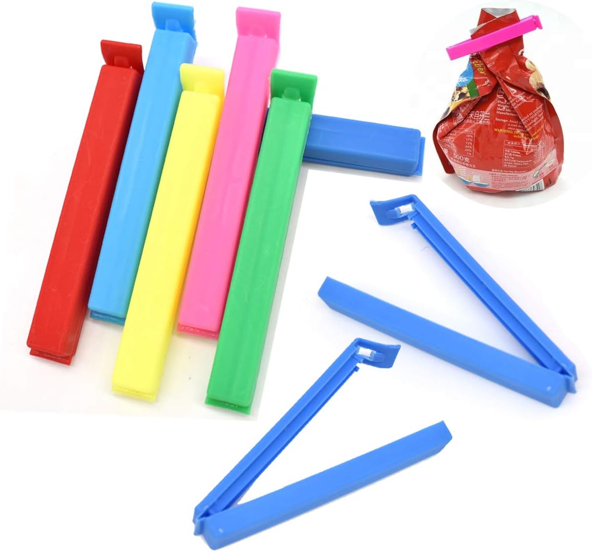 30er-Set Beutelverschlussclips – 5 Größen (9–28,5 Cm), Lebensmittelecht, Aus PP, Wiederverwendbar, Auslaufsicher – Für Küche, Büro & Reisen