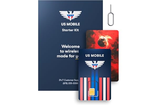 Prepaid SIM Card (US Mobile) - Custom Plans from $4/mo. Unlimited Plans from $17/mo.