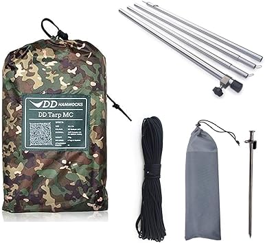 Amazon Dd Hammocks Dd タープ 3 3 設営に便利な付属品5点セット Ddタープポール 1 8ｍ パラコード 30m ペグ 30cm 4本 収納ケース 並行輸入品 Mc マルチカム ノーブランド品 タープ