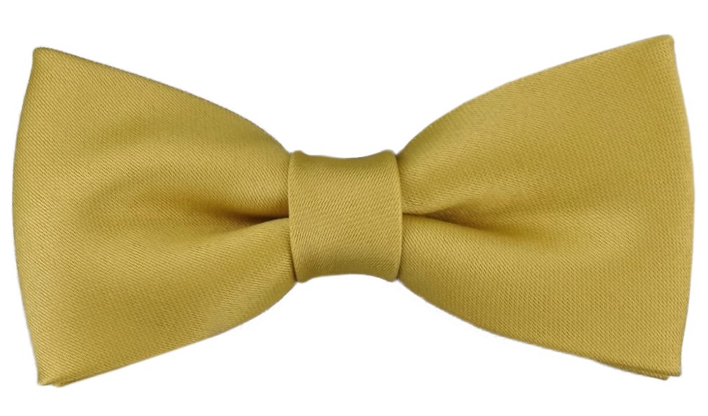 TigerTie Small children Baby bow tie in gold with elastic band 29 bis 40 cm Neck circumference adjustable + storage box