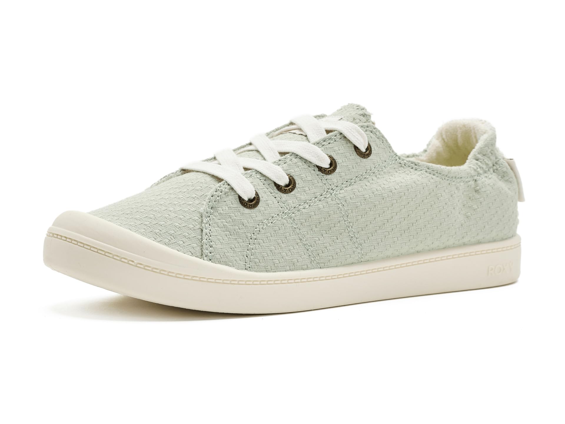 Roxy Women's Bayshore Plus II Sneaker, Woven Faded Green, 5.5 Image