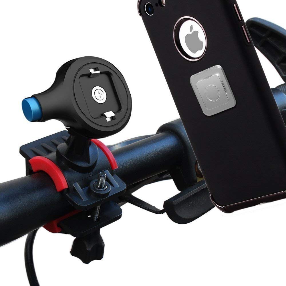 Bike Phone Mount,Universal Motorbike Phone Holder,Magnetic Phone Mount Holder for Anti Shake Fall Prevention,Bike Handlebar Phone Holder Cradle Clamp with 360 Rotate for iPhone,Samsung/Smartphone/GPS