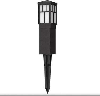 Amazon Com Malibu Path Landscape Lights 1 Light Aged Iron Led Square Mission Bollard Light 8419 4321 01 Home Improvement