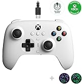 8Bitdo Ultimate Wired Controller for Xbox Series X|S, Xbox One and Windows, Hall Effect Joystick Update, PC Gaming Gamepad with Back Buttons, Trigger Vibration - Officially Licensed (White)