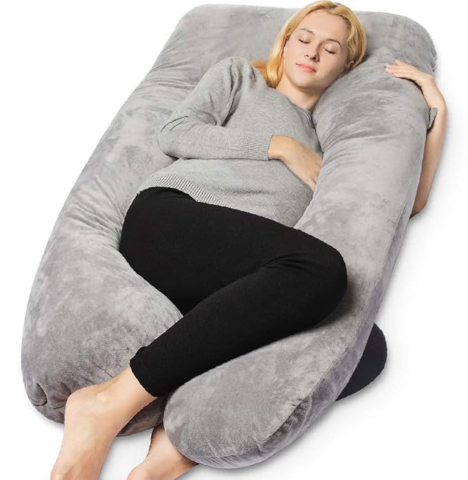 QUEEN ROSE Pregnancy Pillow with Velvet CoverMaternity