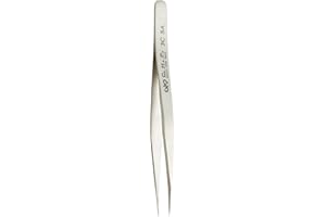 Hakko CHP 3C-SA Stainless Steel Non-Magnetic Precision Tweezers with Very Fine Point Tips for Microelectronics Applications, 