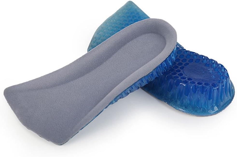 Healifty 3cm Heel Lift Inserts Silicone Height Increase Insole Invisible Height Increase Half Pads for Men Women (Sky Blue) - Image 5