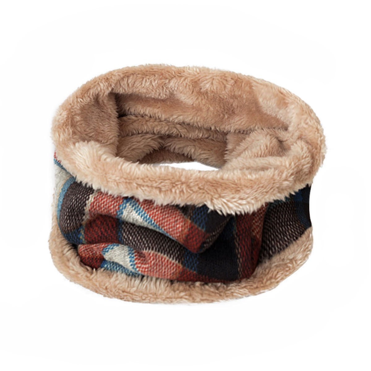 EVRFELAN Infinity Scarf Winter Women Circle Loop Scarves Warm Kids Neck Warmer Chunky Knit Soft Thick Fashion Ladies Accessories Ribbed Girls Men Boy Collar