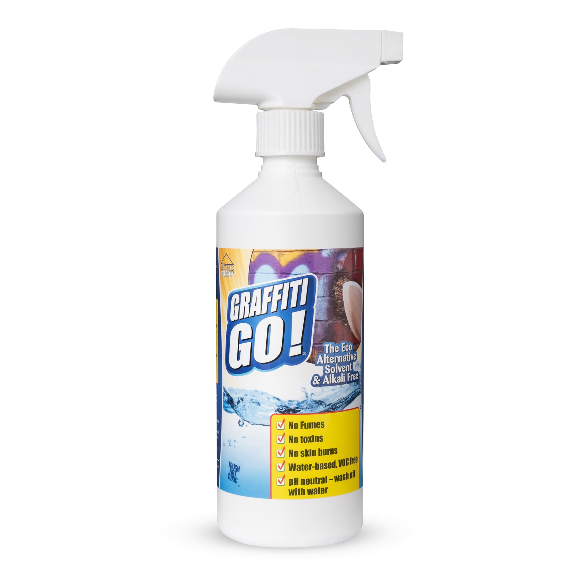 Home Strip Graffiti Go 500ml - Solvent Free Graffiti Remover, Paint Stripper, Coatings Cleaner for Wood, Metal, Brick, Concrete, Stone, Plastic & More