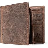 ALIKA Genuine Hunter Leather Wallet for Men | RFID Blocking | Soft and Stylish Bifold Wallet with 8 Credit Card holder, 2 ID slots and 2 Cash Pockets | Chocolate