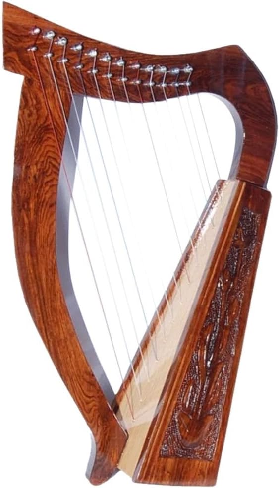 Irish Harp 12 String Sheesham Wood/Celtic Harp Rose Wood Free Carrying Case