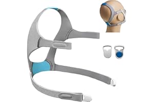 AUARIWN 1-Pack CPAP Headgear for Resmed AirFit F20 with Magnetic Clips, Replacement Headgear Straps Compatible with Resmed Aritouch Mask F20 - Soft Plush Straps for Optimal Fit & Flexibility (Medium)