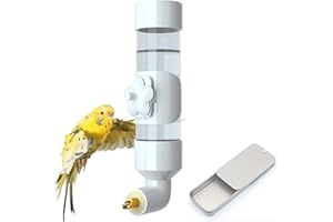 Niwaes Bird Drinker Waterer Parakeet Water Dispenser for Cage Bird Drinking Water Bottle Parrot Automatic Drinking Device for Budgie Cockatiel Lovebirds Canary Finch (10.5oz/300ml)
