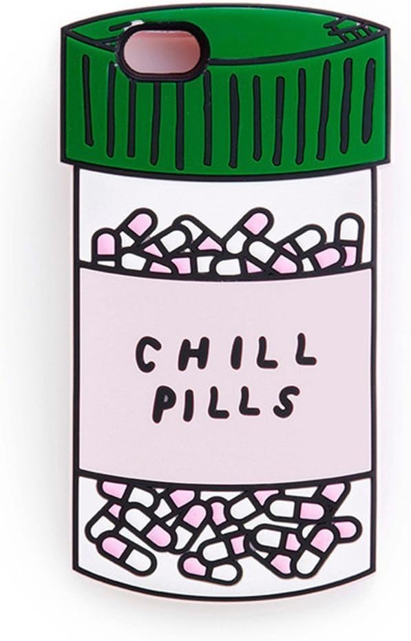 Jicheng Electronic IPhone 6 Chill Pills Case,3D Chill Pills Love Magic Potion Heart Pills Lovel Capsule Silicone Case for Apple iPhone 6/6S 4.7" (Chill Pill)