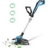 ZUYIYI 15" Cordless String Trimmer &amp; Lawn Edger for Makita 18V Battery | 3-in-1 Electric Weed Wacker, 650W, Brushless, Foldable, Auto Line Feed, for Landscaping, Lawn with 4 Line Spools, Tool Only