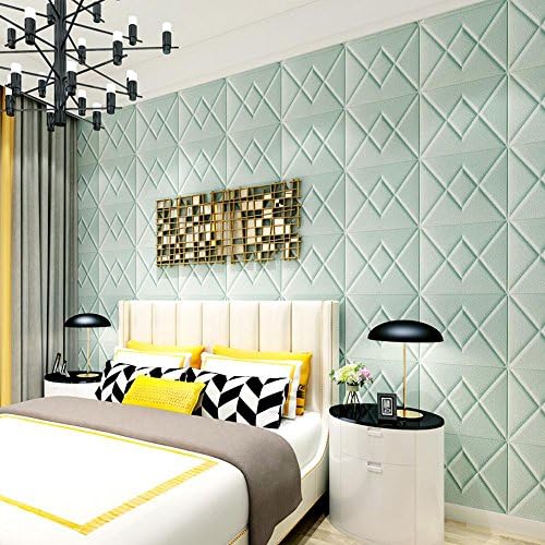 Leegor 2018 New PE Foam 3D Wallpaper DIY Wall Stickers Wall Decor Embossed Brick Stone (Multicolor H)